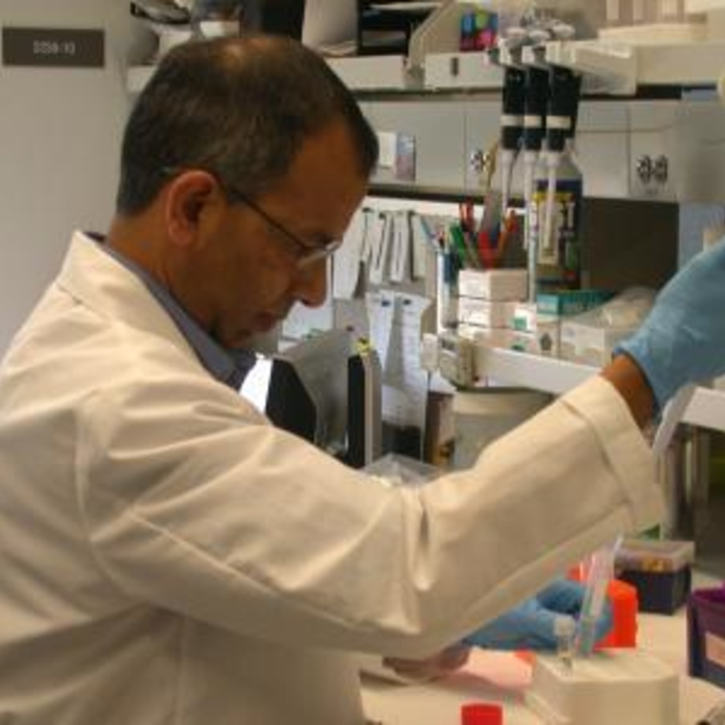 Dr. Singh in the lab